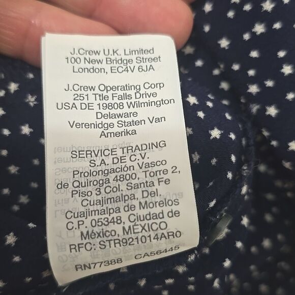 J. Crew | Short Sleeve Button-Up Peplum Top EUC M - Picture 9 of 10